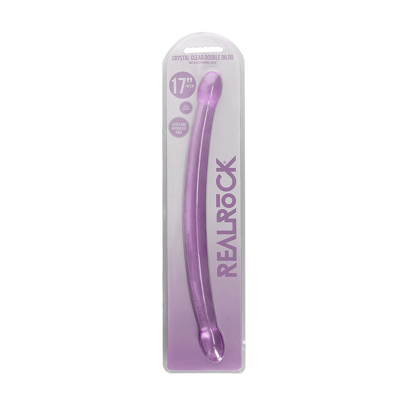 REALROCK Non Realistic Double Dong 17'' - Purple 42 cm Double Dong Shots Toys