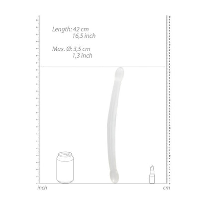REALROCK Non Realistic Double Dong 17'' - Clear 43 cm Double Dong Shots Toys