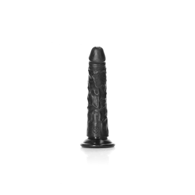 REALROCK Realistic Slim 6'' without Balls Black Dildo - Club X