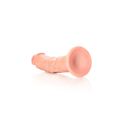 REALROCK Realistic Regular Curved Dildo with Suction Cup - 20 cm - Flesh 20 cm (8'') Dong Shots Toys