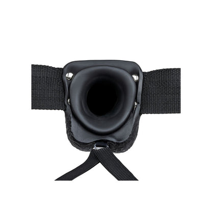 REALROCK Hollow Strapon with Balls - 23 cm Black - Black 23 cm Hollow Strap-On Shots Toys
