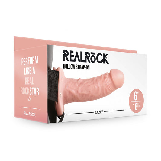 REALROCK Hollow Strapon - 15.5 cm Flesh - Flesh 15.5 cm Hollow Strap-On Flesh - Club X
