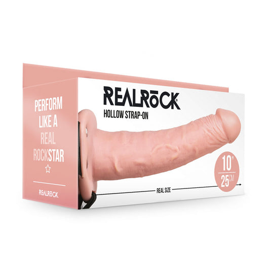 REALROCK Hollow Strap-on - 24.5 cm Flesh - Flesh 24.5 cm Hollow Strap-On Flesh - Club X
