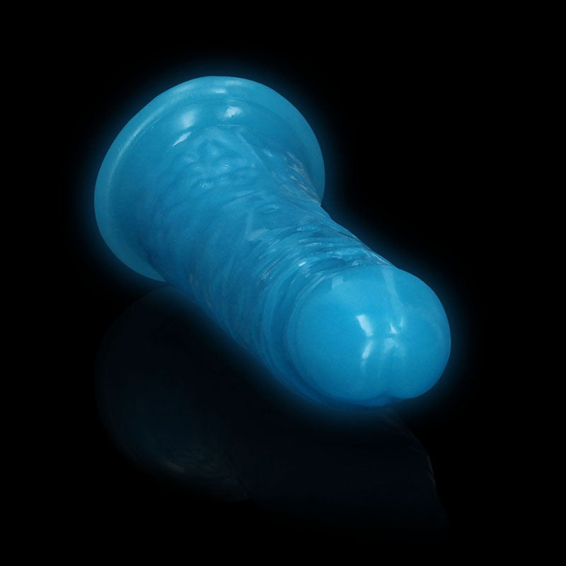 REALROCK 15.5 cm Slim Glow in the Dark Neon - Blue - Glow in Dark Blue 15.5 cm (6'') Dong Shots Toys