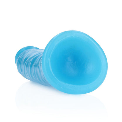 REALROCK 15.5 cm Slim Glow in the Dark Neon - Blue - Glow in Dark Blue 15.5 cm (6'') Dong Shots Toys