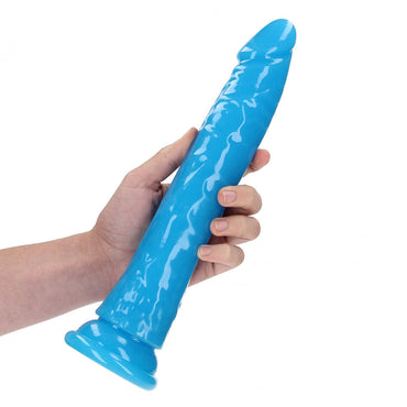 REALROCK 29 cm Slim Glow in the Dark Neon - Blue - Glow in Dark Blue 29 cm (11'') Dong Shots Toys