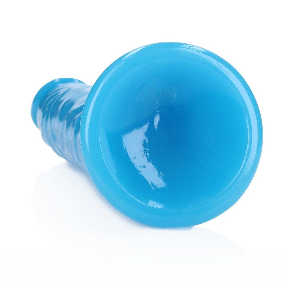 REALROCK 29 cm Slim Glow in the Dark Neon - Blue - Glow in Dark Blue 29 cm (11'') Dong Shots Toys