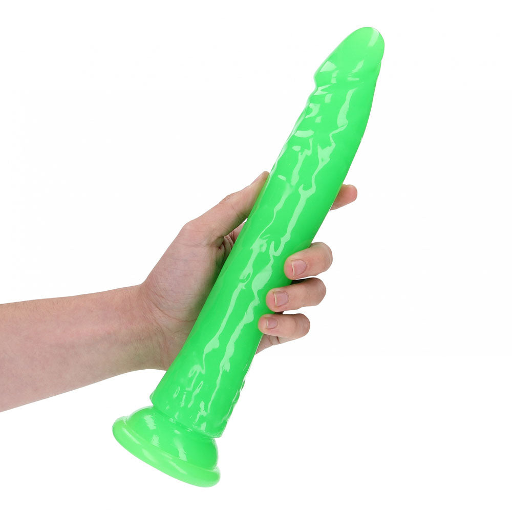 REALROCK 29 cm Slim Glow in the Dark Neon - Green - Glow in Dark Green 29 cm (11'') Dong Shots Toys