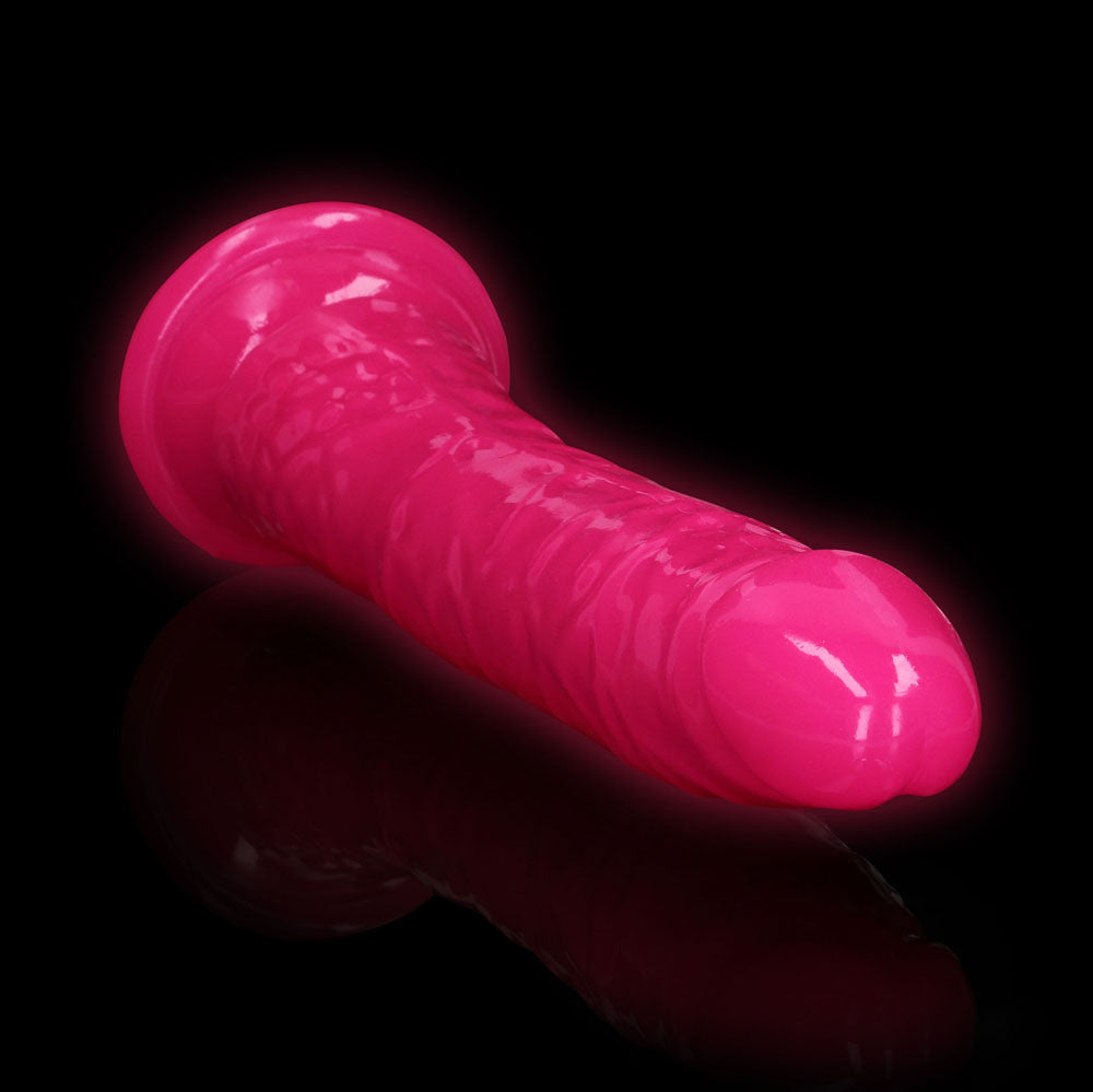 REALROCK 29 cm Slim Glow in the Dark Neon - Pink - Glow in Dark Pink 29 cm (11'') Dong Shots Toys