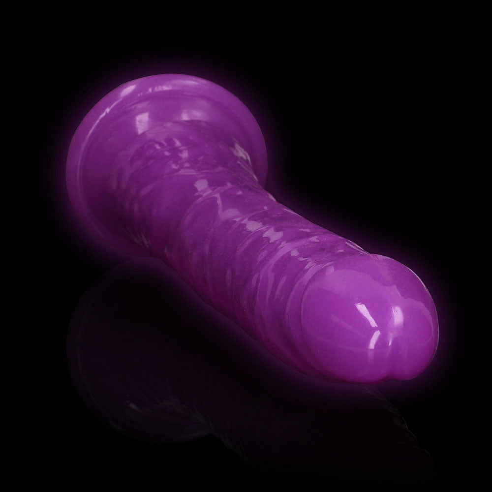 REALROCK 29 cm Slim Glow in the Dark Neon - Purple - Glow in Dark Purple 29 cm (11'') Dong Shots Toys