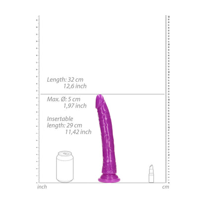 REALROCK 29 cm Slim Glow in the Dark Neon - Purple - Glow in Dark Purple 29 cm (11'') Dong Shots Toys