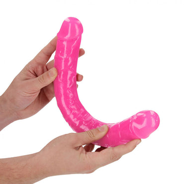 REALROCK 38 cm Double Dong Glow - Pink - Pink 38 cm (15'') Double Dong Shots Toys