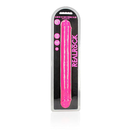 REALROCK 38 cm Double Dong Glow - Pink - Pink 38 cm (15'') Double Dong Shots Toys