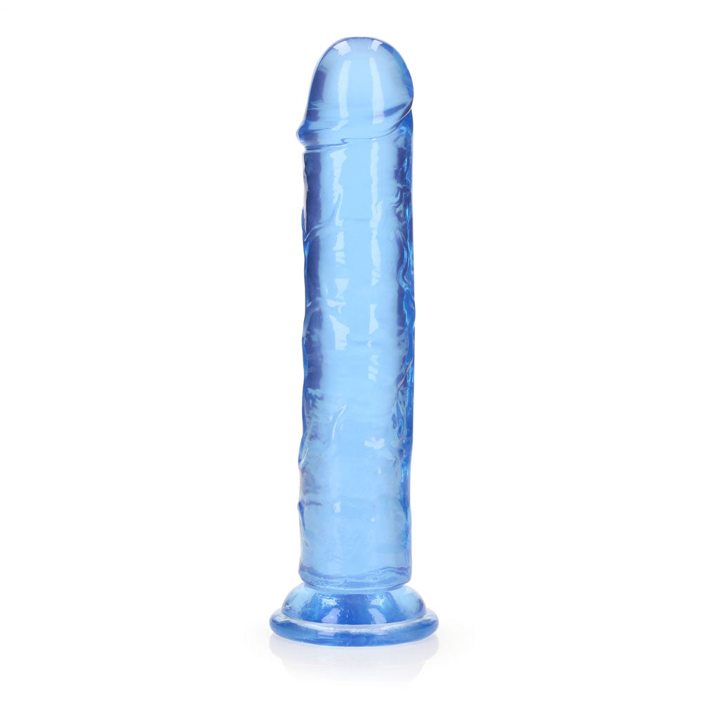 REALROCK 20 cm Straight Dildo - Blue - Blue 20 cm (8'') Dong Shots Toys