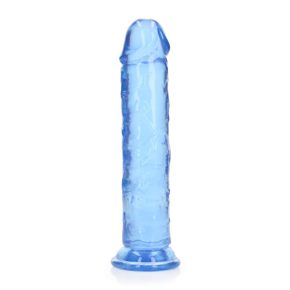 REALROCK 20 cm Straight Dildo - Blue - Blue 20 cm (8'') Dong Shots Toys