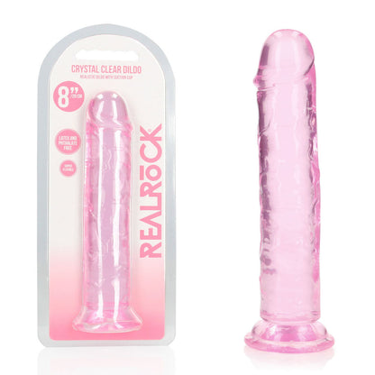 REALROCK 20 cm Straight Dildo - Pink - Pink 20 cm (8'') Dong Shots Toys