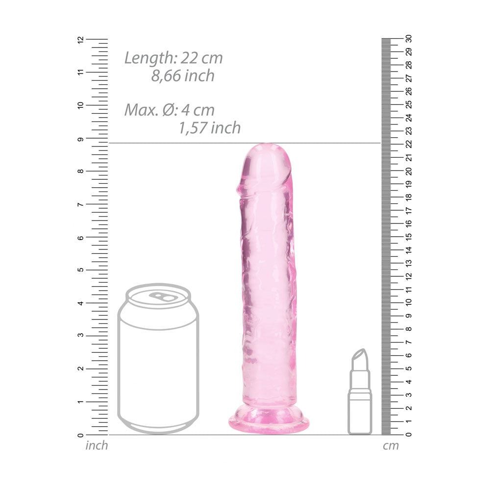 REALROCK 20 cm Straight Dildo - Pink - Pink 20 cm (8'') Dong Shots Toys