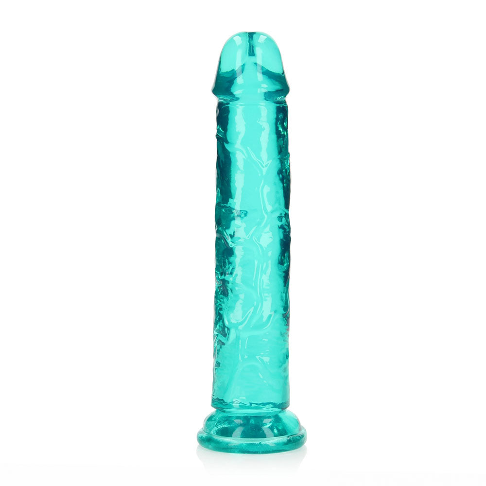 REALROCK 20 cm Straight Dildo - Turquoise - Turquoise 20 cm (8'') Dong Shots Toys