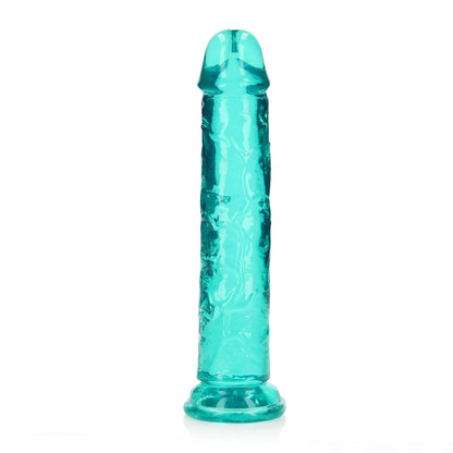 REALROCK 20 cm Straight Dildo - Turquoise - Turquoise 20 cm (8'') Dong Shots Toys