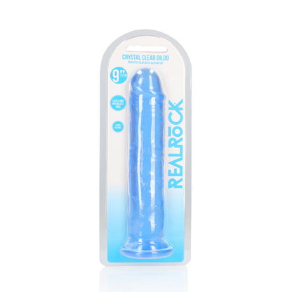REALROCK 25 cm Straight Dildo - Blue - Blue 25 cm (10'') Dong Shots Toys