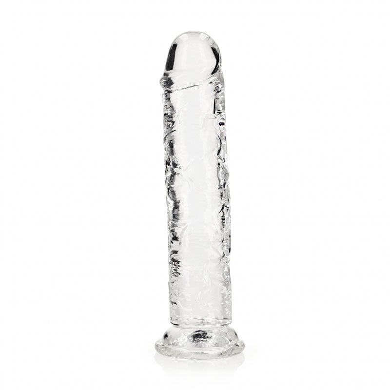 REALROCK 25 cm Straight Dildo - Clear - Clear 25 cm (10'') Dong Shots Toys