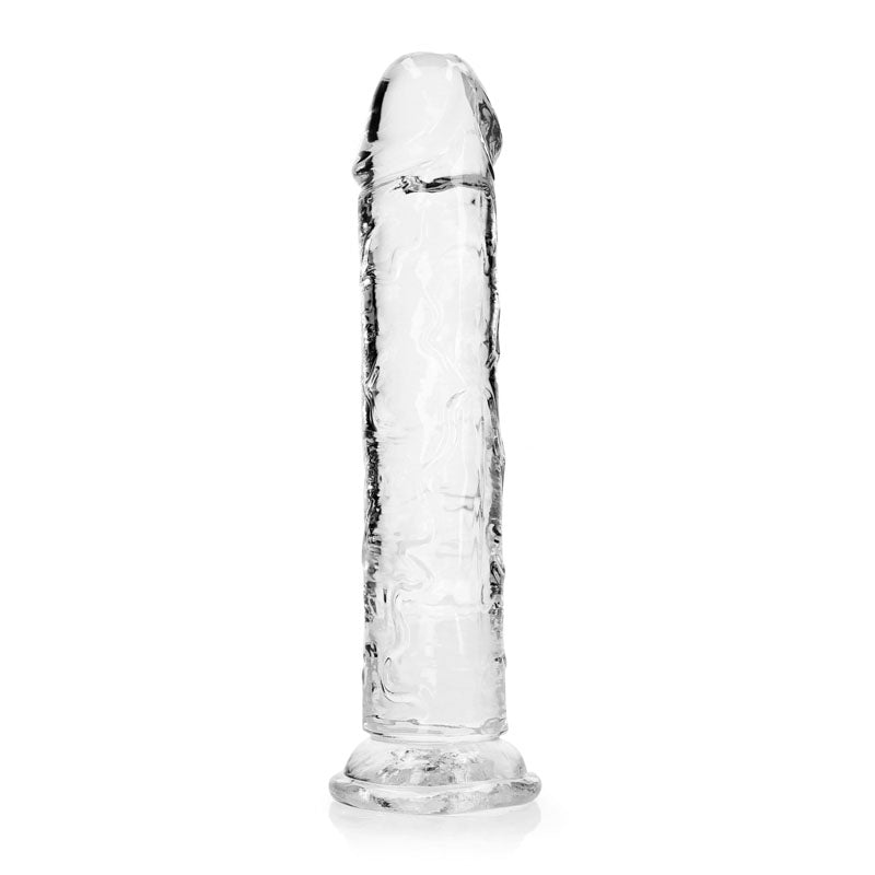 REALROCK 25 cm Straight Dildo - Clear - Clear 25 cm (10'') Dong Shots Toys
