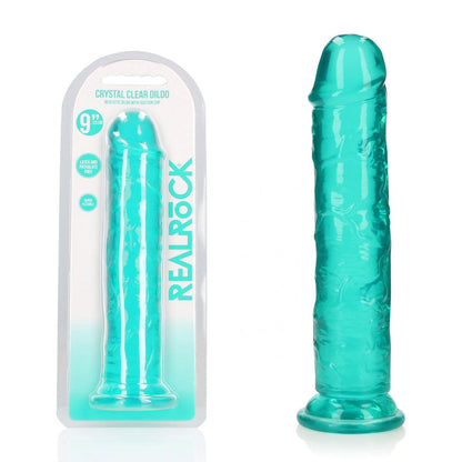 REALROCK 25 cm Straight Dildo - Turquoise - Turquoise 25 cm (10'') Dong Shots Toys