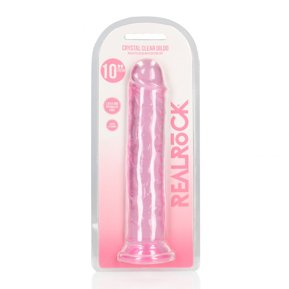 REALROCK 28 cm Straight Dildo - Pink - Pink 28 cm (10'') Dong Shots Toys