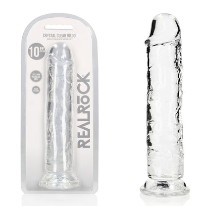 REALROCK 28 cm Straight Dildo - Transparent - Clear 28 cm (10'') Dong