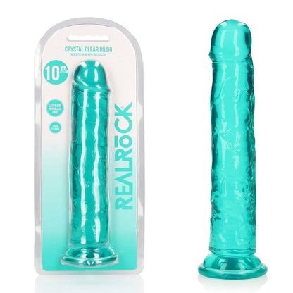 REALROCK 28 cm Straight Dildo - Turquoise - Turquoise 28 cm (10'') Dong Shots Toys