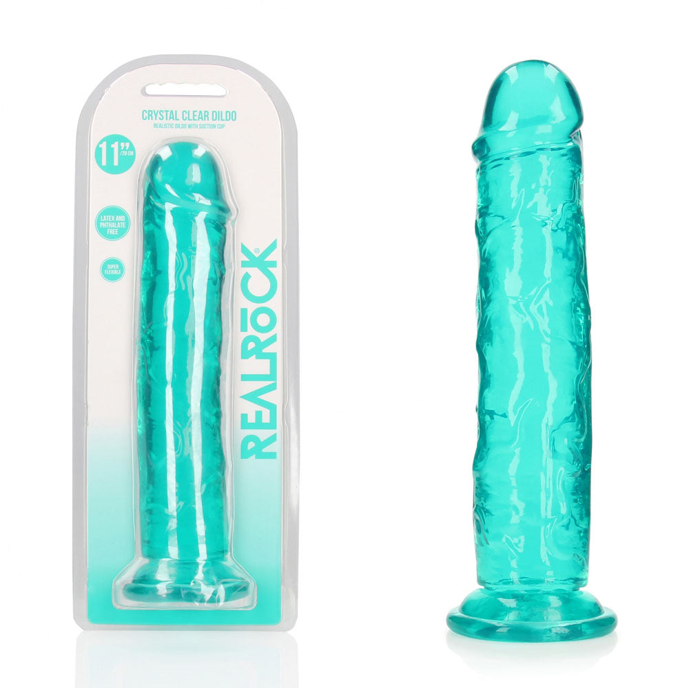 REALROCK 31 cm Straight Dildo - Turquoise - Turquoise 31 cm (11'') Dong Shots Toys