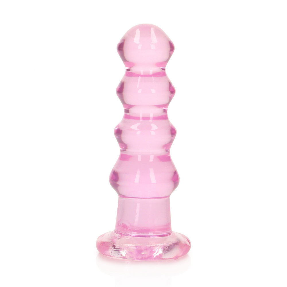 REALROCK 14 cm Curvy Anal Plug - Pink - Pink 14 cm (4.5'') Butt Plug Shots Toys