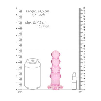 REALROCK 14 cm Curvy Anal Plug - Pink - Pink 14 cm (4.5'') Butt Plug Shots Toys