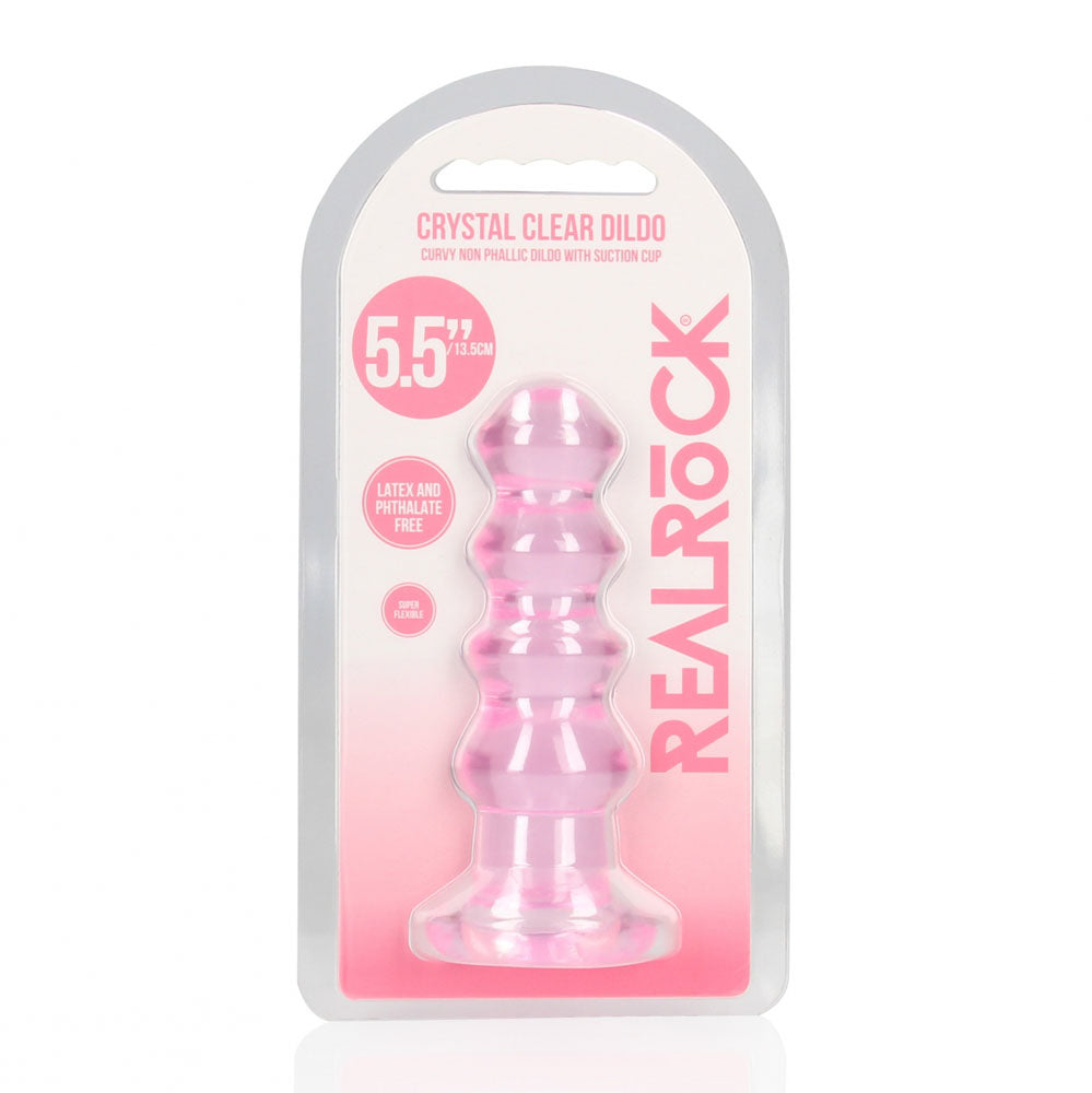 REALROCK 14 cm Curvy Anal Plug - Pink - Pink 14 cm (4.5'') Butt Plug Shots Toys