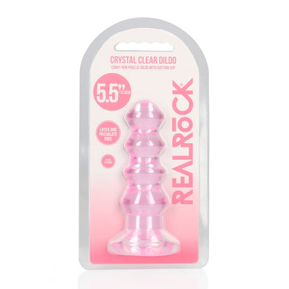 REALROCK 14 cm Curvy Anal Plug - Pink - Pink 14 cm (4.5'') Butt Plug Shots Toys