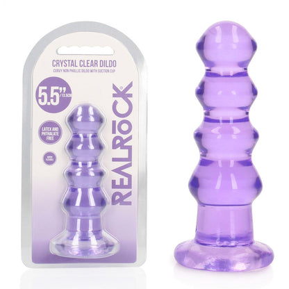 REALROCK 14 cm Curvy Anal Plug - Purple - Purple 14 cm (4.5'') Butt Plug Shots Toys
