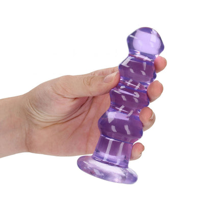 REALROCK 14 cm Curvy Anal Plug - Purple - Purple 14 cm (4.5'') Butt Plug Shots Toys