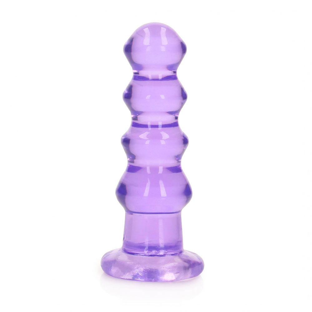 REALROCK 14 cm Curvy Anal Plug - Purple - Purple 14 cm (4.5'') Butt Plug Shots Toys