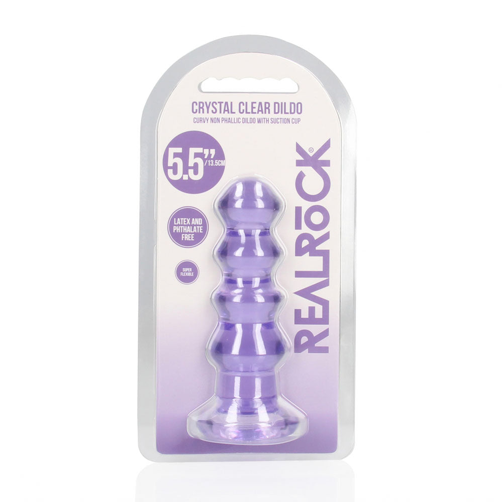 REALROCK 14 cm Curvy Anal Plug - Purple - Purple 14 cm (4.5'') Butt Plug Shots Toys