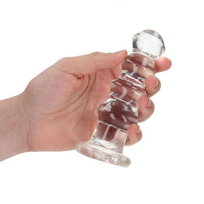 REALROCK 14 cm Curvy Anal Plug - Transparent - Clear 14 cm (4.5'') Butt Plug Shots Toys