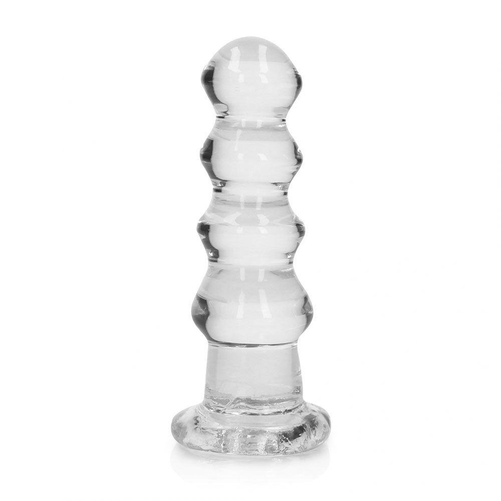 REALROCK 14 cm Curvy Anal Plug - Transparent - Clear 14 cm (4.5'') Butt Plug Shots Toys