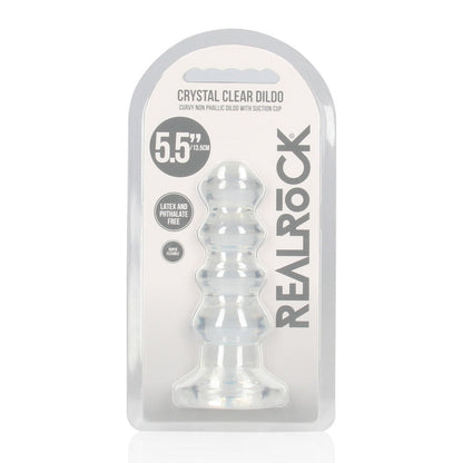 REALROCK 14 cm Curvy Anal Plug - Transparent - Clear 14 cm (4.5'') Butt Plug Shots Toys
