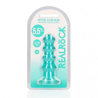 REALROCK 14 cm Curvy Anal Plug - Turquoise - Turquoise 14 cm (4.5'') Butt Plug Shots Toys
