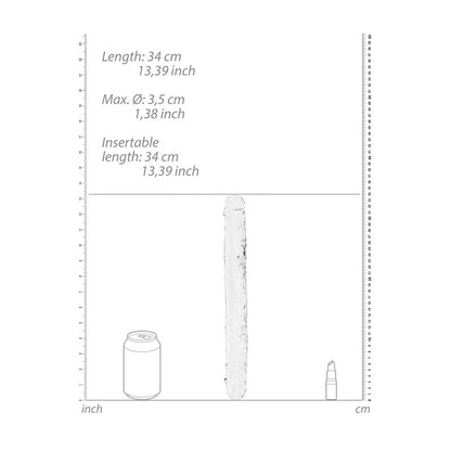 REALROCK 34 cm Double Dong - Clear - Clear 34 cm (14'') Double Dong Realrock