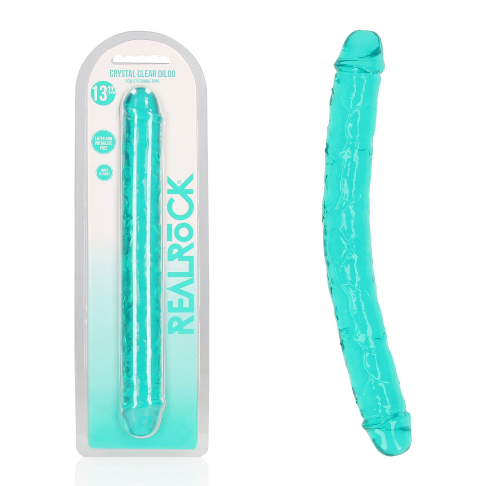 REALROCK 34 cm Double Dong - Turquoise - Turquoise 34 cm (14'') Double Dong Shots Toys