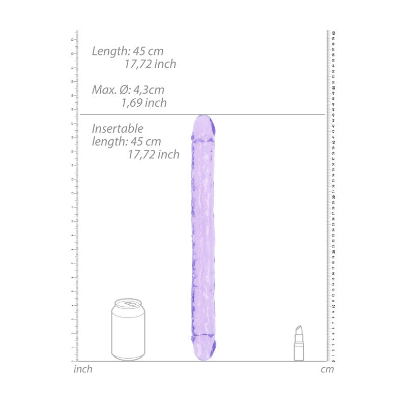 REALROCK 45 cm Double Dong - Purple - Purple 45 cm (18'') Double Dong Shots Toys