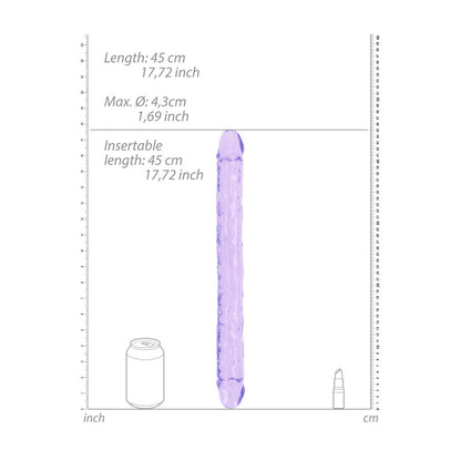 REALROCK 45 cm Double Dong - Purple - Purple 45 cm (18'') Double Dong Shots Toys