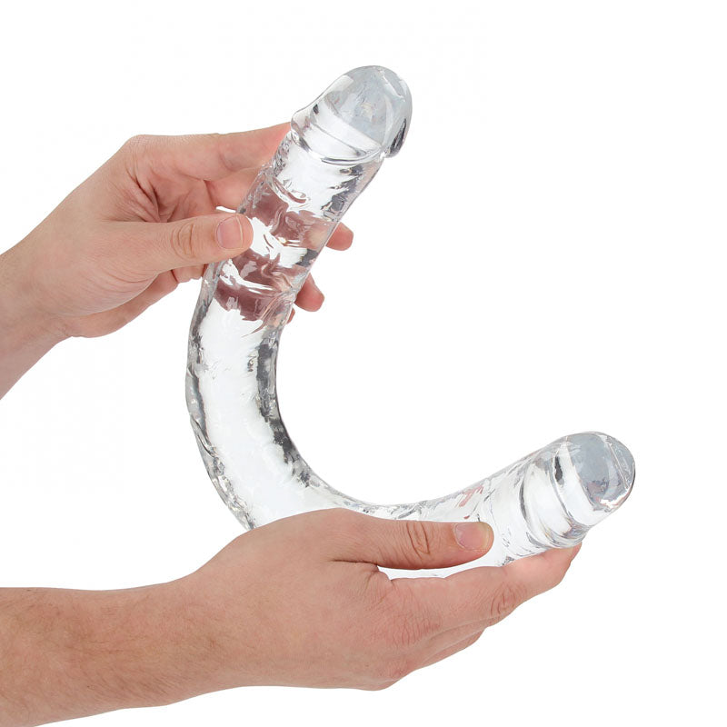 REALROCK 45 cm Double Dong - Clear - Clear 45 cm (18'') Double Dong Shots Toys