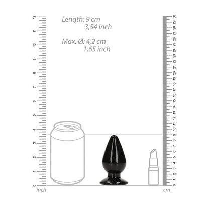 REALROCK 9 cm Anal Plug - Black - Black 9 cm (3.5'') Butt Plug Realrock