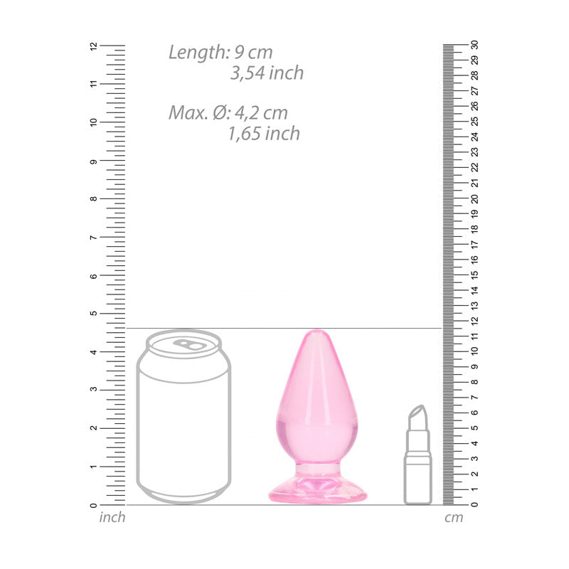 REALROCK 11.5 cm Anal Plug - Pink - Pink 11.5 cm (4.5'') Butt Plug Shots Toys